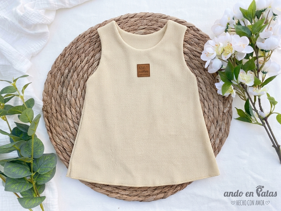 Vestido Panal Vainilla