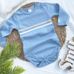 Body o Remera Combinada Cielo