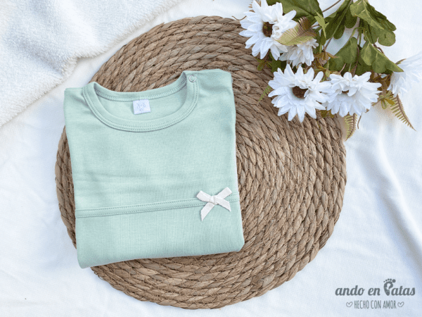 Body o Remera Moño Mint - Imagen 2