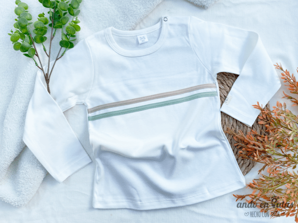 Body o Remera Combinada Natural - Imagen 2