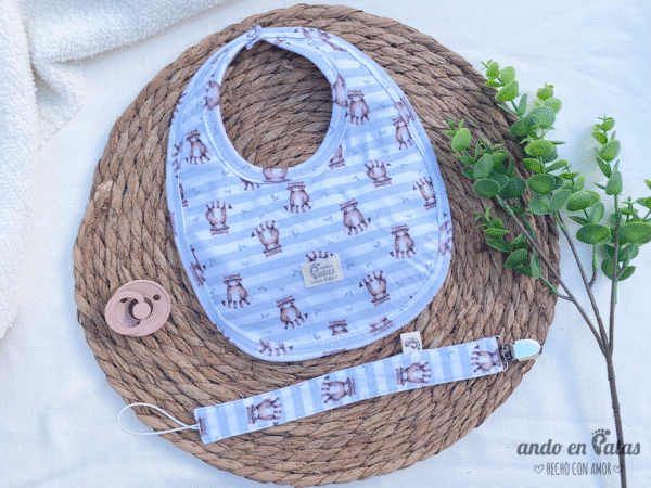Set Mapache - Babero + portachupete