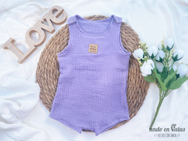 Romper Baby Cotton Lila