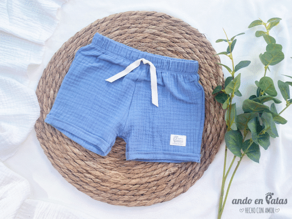 Short Baby Cotton Índigo