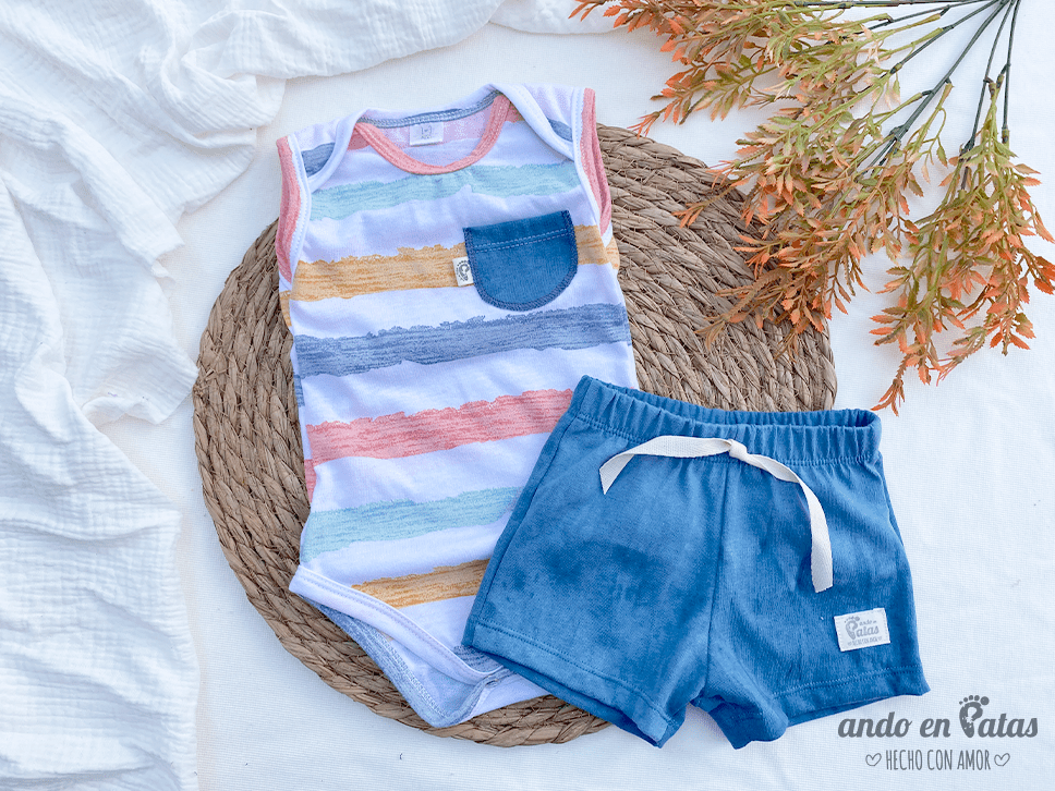 Set Musculosa + Short - Rayado