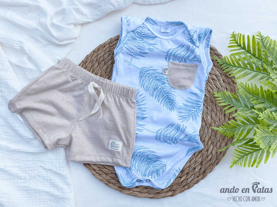 Set Musculosa + Short - Hojas