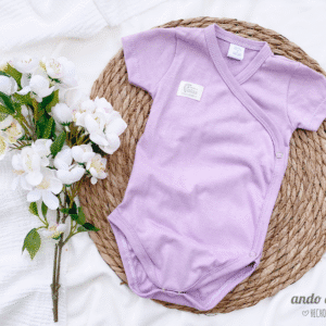 Batita Body Manga Corta Orquídea