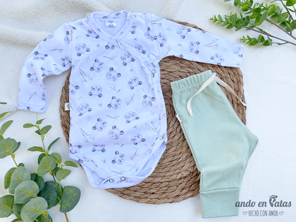 Panda Bamboo - Batita Body y Ranita