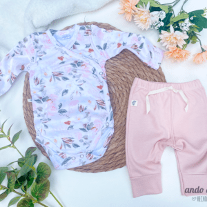 Magnolia Salmón - Batita Body y Ranita