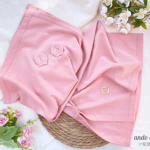 Manta Orejitas Texturado Rosa