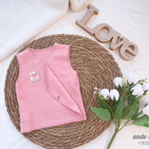 Chaleco Texturado Rosa