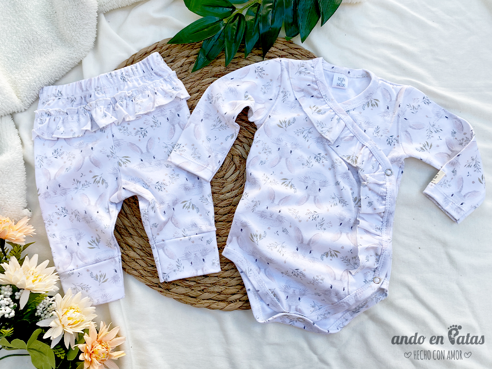 Alba - Batita Body volado + Ranita volado