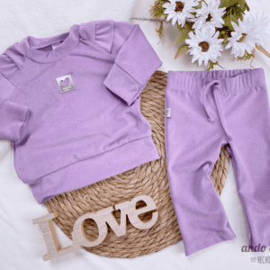 Conjunto Plush Bastonado Orquídea
