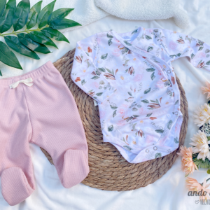 Magnolia Salmón - Batita Body y Medio Osito