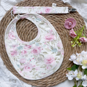 Set Roma - Babero + portachupete - Talle 6M a 24M