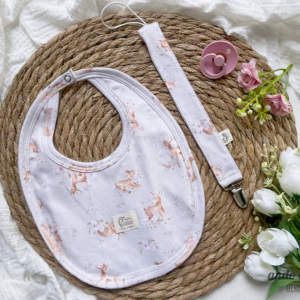 Set Dulce - Babero + portachupete - Talle 6M a 24M