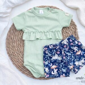 Set Alicia - Body Volado Mint + Short Momi