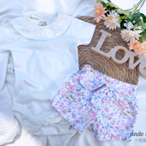 Set Primavera - Body Cuello Volado + Short Momi