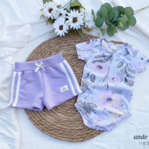 Set Azaleas - Body Americano + Short Sport Malva