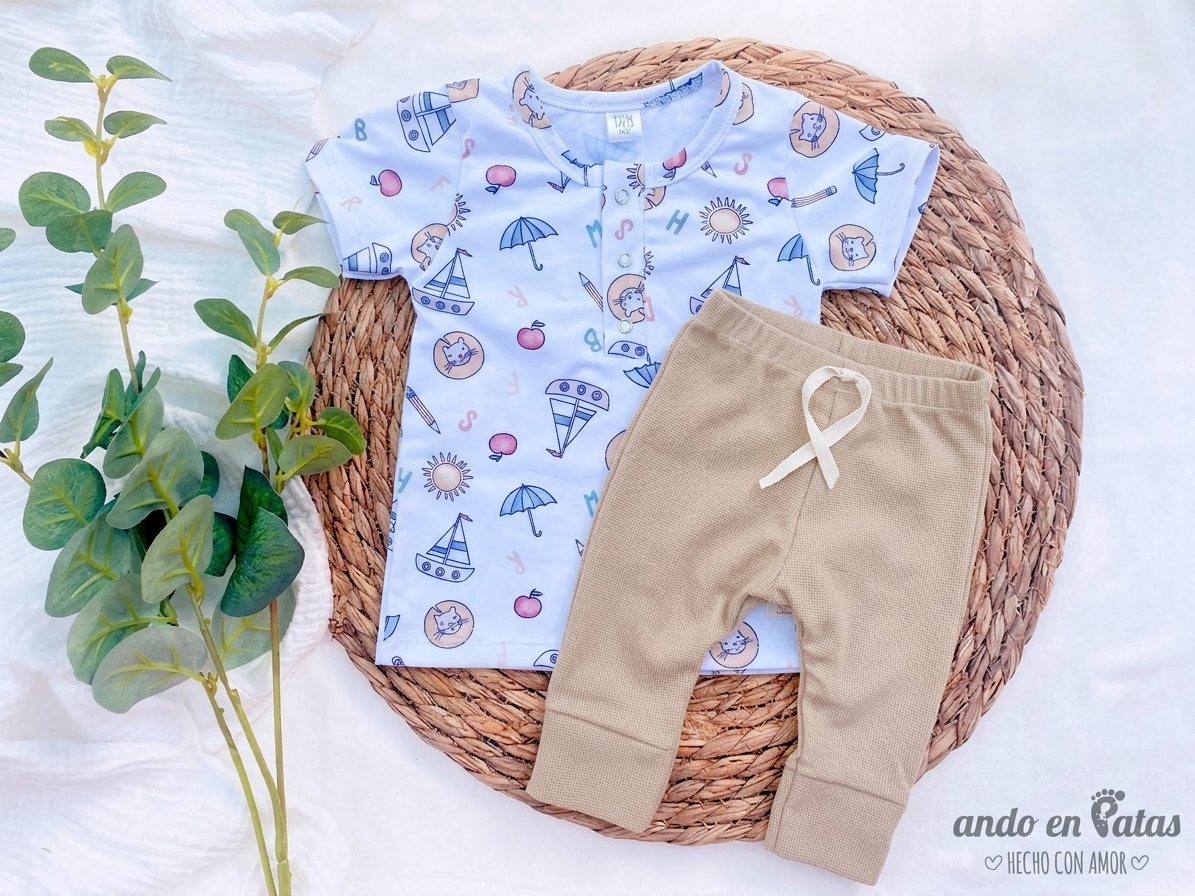 Set ABC - Remera Amancio + Chupin Panal Cuban