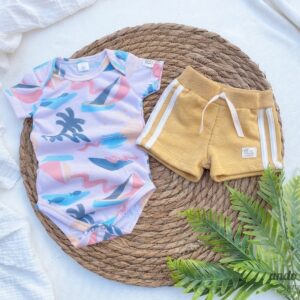 Set Nautico - Body Americano + Short Sport Maíz