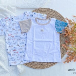 Pack Remera Autito - Remera Combinada Óceano