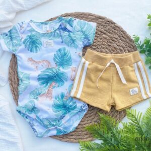 Set Monstera - Body Americano + Short Sport Maíz
