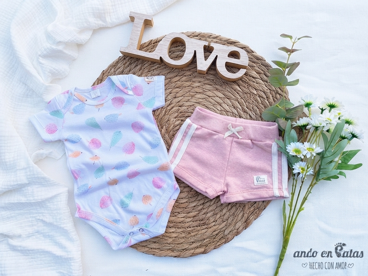 Set Frutas - Body Americano + Short Sport Centolla