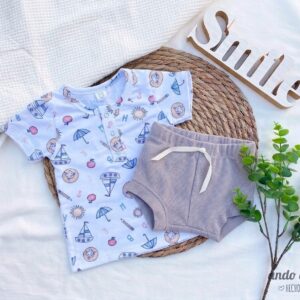 Set ABC - Remera Amancio + Mini Short Visón
