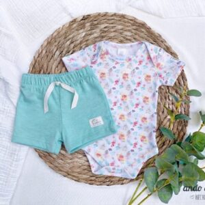 Set Florencia - Body Americano + Short Classic Esmeralda